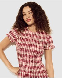 MINKPINK - Anouk Shirred Midi Dress