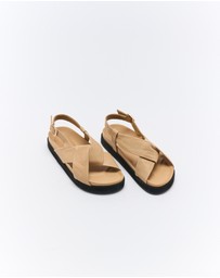 Walnut Melbourne - Mya Leather Sandal