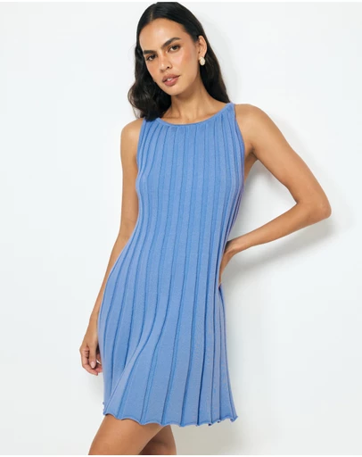 AERE - Zia Rib Knit Mini Dress