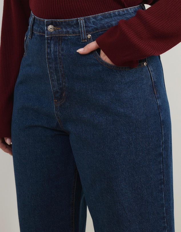 Atmos&Here Curvy - Kara Cropped Wide Leg Jeans