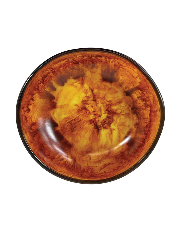 Urban Attitude - Urban Attitude JADE Medium Bowl Height 8cm highest, 5cm lowest, Width 27cm, Length 28cm - Burnt Amber