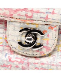 Pre-Loved by Azura Reborn - Pre-Loved Small Printed Canvas Watercolor Clover Flap