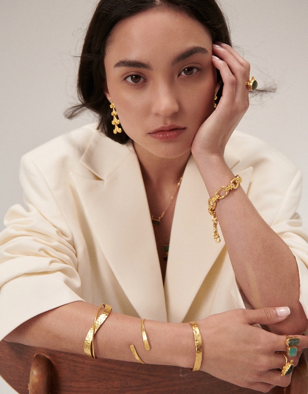 Ottoman Hands - Dela Textured Cuff Bracelet