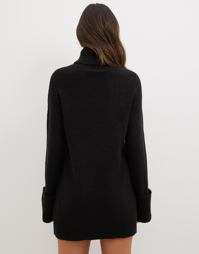 Dazie - Cozy Oversized Knit Mini Dress