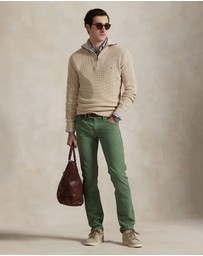 Polo Ralph Lauren - Waffle Wool-Cotton Quarter-Zip Sweater