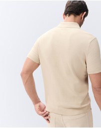 UNISON - Panel Stitch Knit Polo