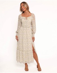 Petal & Pup - Keziah Long Sleeve Maxi Dress - Yellow Floral