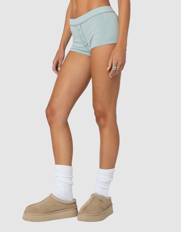 EDIKTED - Maelle Pointelle Micro Shorts