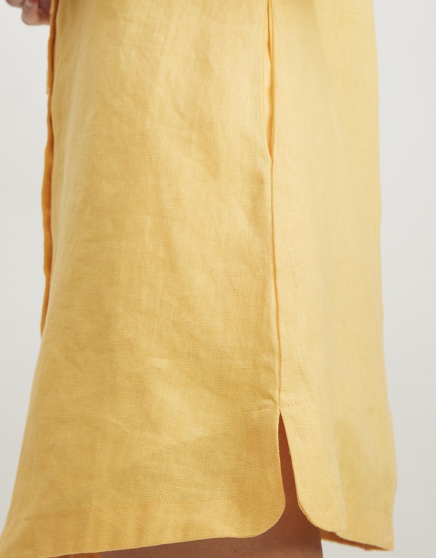 AERE - Bari Linen Button Down Mini Dress