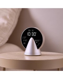 Lexon - Lexon Conic Radio Alarm Clock With Fm & Built-In Bluetooth Speaker - Alu Polish