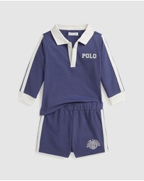 Polo Ralph Lauren - Logo Cotton Polo Shirt & Short Set - ICONIC EXCLUSIVE - Babies