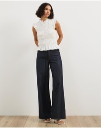Atmos&Here - Coralie Linen Blend Frill Top
