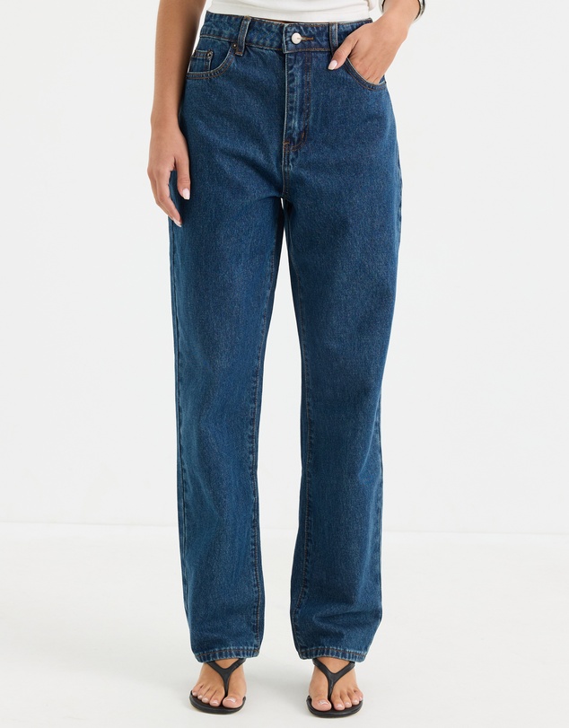 Calli - Romee High Rise Relaxed Straight Jeans
