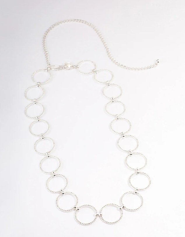 Lovisa - Silver Large Diamante Circle Belt
