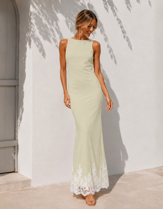 Esther & Co - Thaissia Dress - Sage Siren