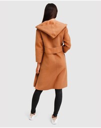 Belle & Bloom - Walk This Way Wool Blend Hooded Coat