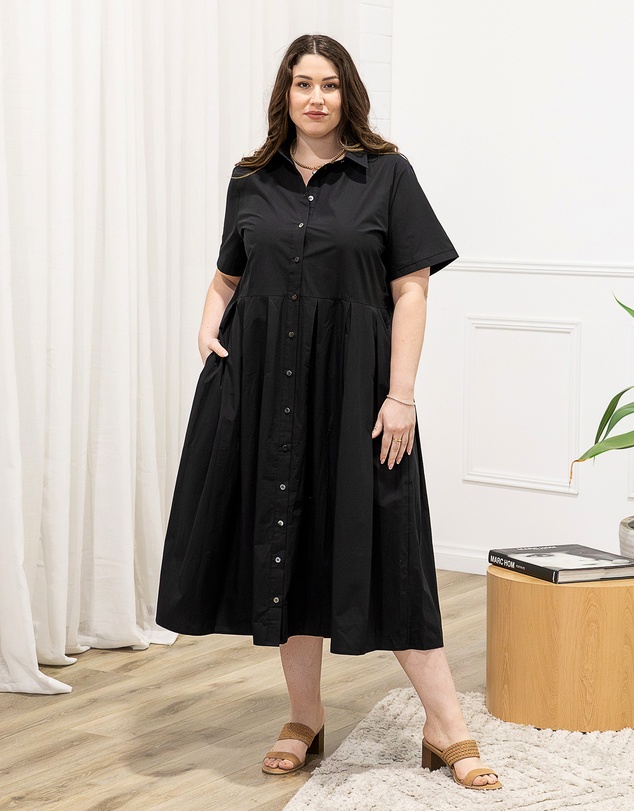 Love Your Wardrobe - Adella Box Pleat Dress
