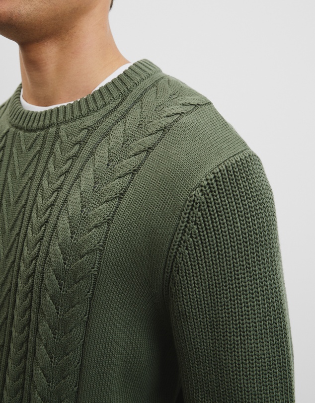 Country Road - Australian Good Earth Cotton Cable Crew Neck Knit