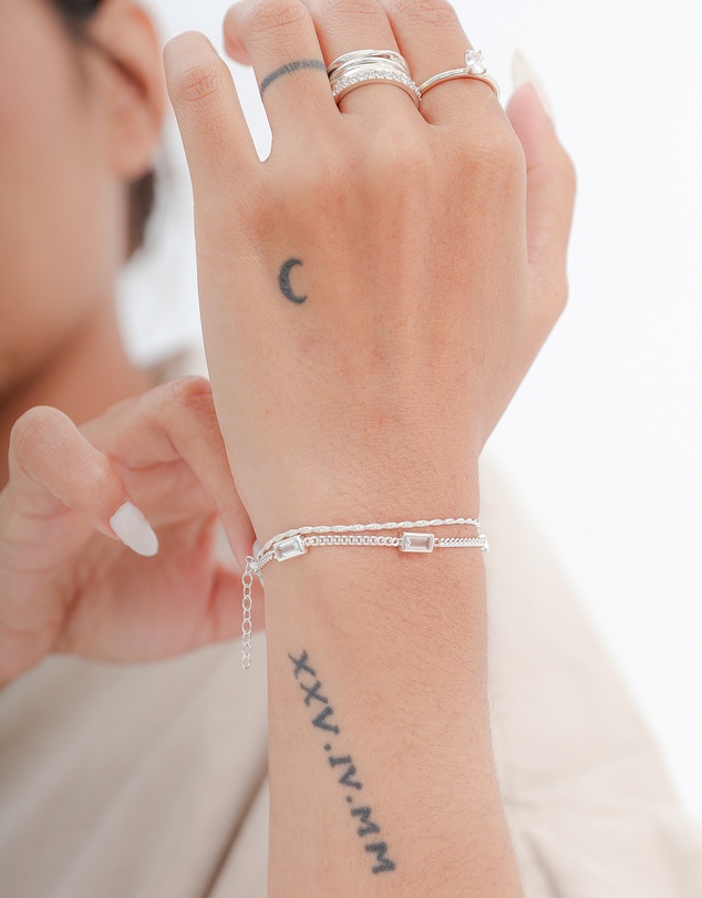 Elli Jewelry - Topaz Bracelet Set in 925 Silver