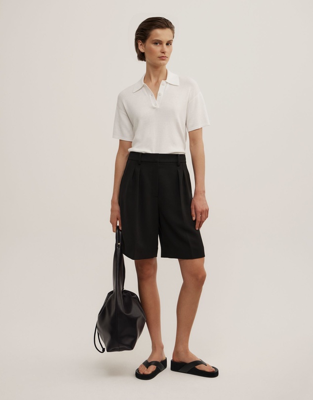 Witchery - Knit Short Sleeve Polo Top