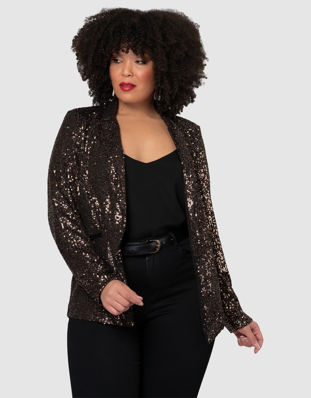 Pink Dusk by Curve Project - All Day & Night Sequin Jacket