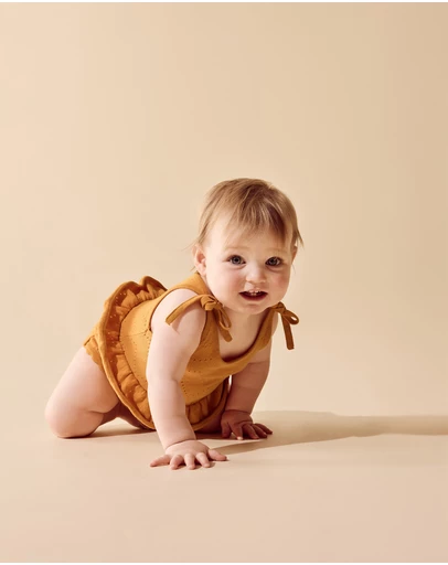 Wilson & Frenchy - Organic Knitted Pointelle Playsuit - Babies