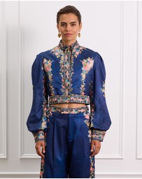 Aqua Blu Australia - Verdant Scarlett Bomber Jacket