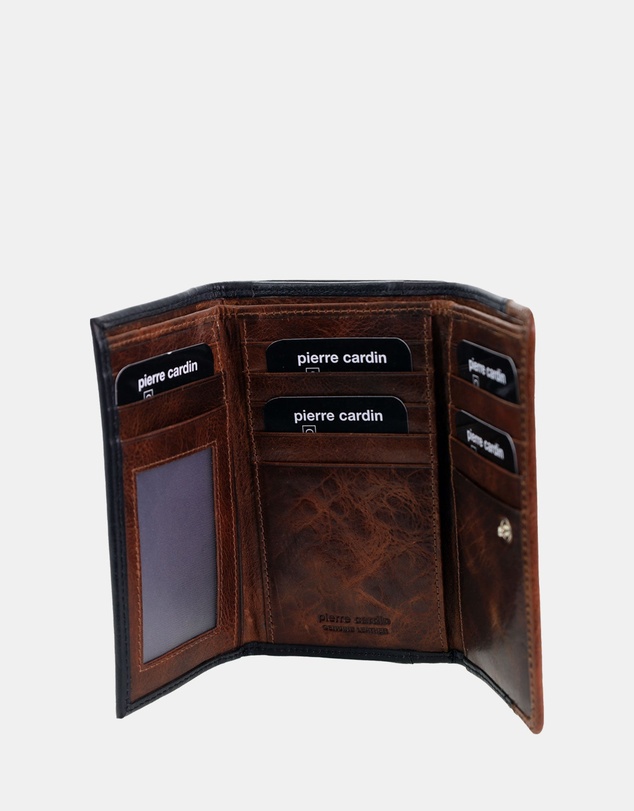 Pierre Cardin - Pierre Cardin Leather Rustic Flat Wallet