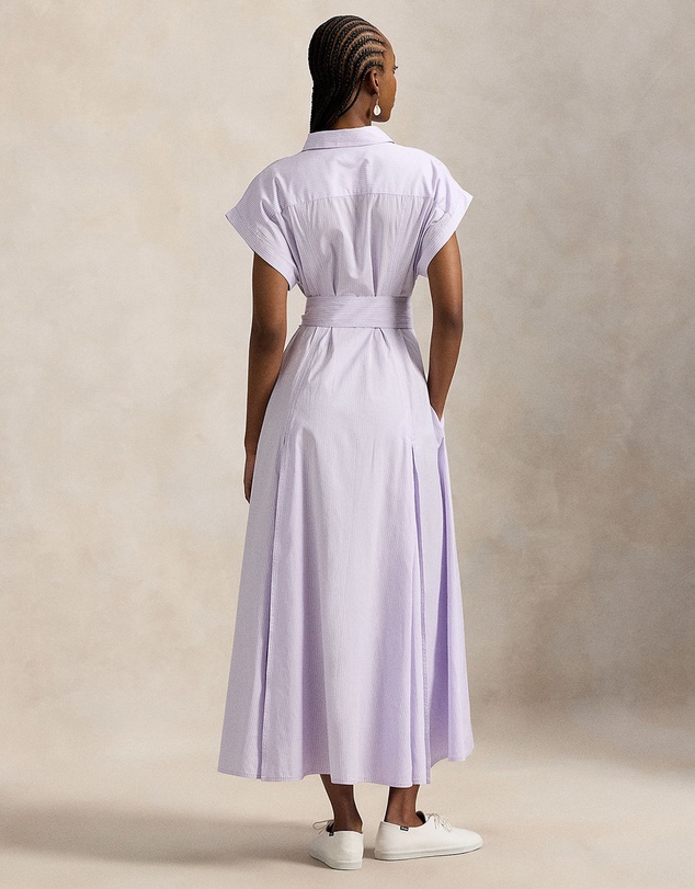Polo Ralph Lauren - Striped Belted Cotton Shirtdress
