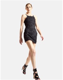 Cynthia Rowley - 3D Applique Fitted Mini Dress