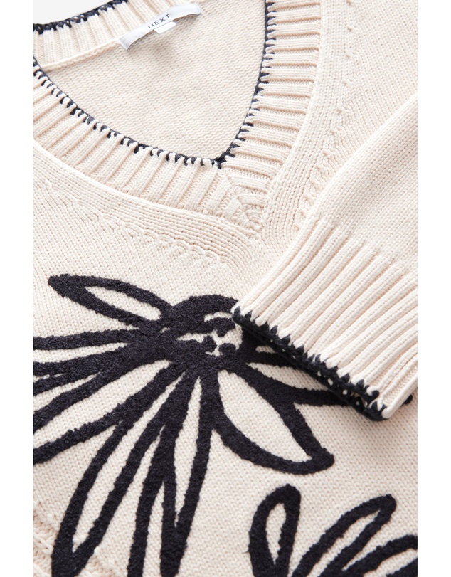 NEXT - 100% Cotton V-Neck Jumper