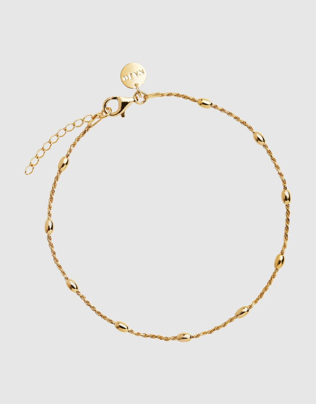 Najo - Cassiopeia Yellow Gold Anklet (23cm+ext)