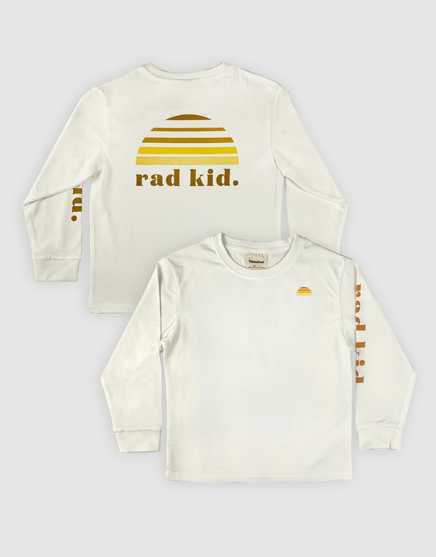 Banabae - Rad Kid Tonal Long Sleeve Tee - White