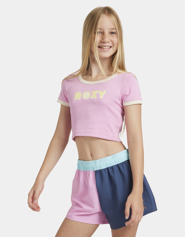 Roxy - Girls 8 to 16 Colorblock Boardshorts