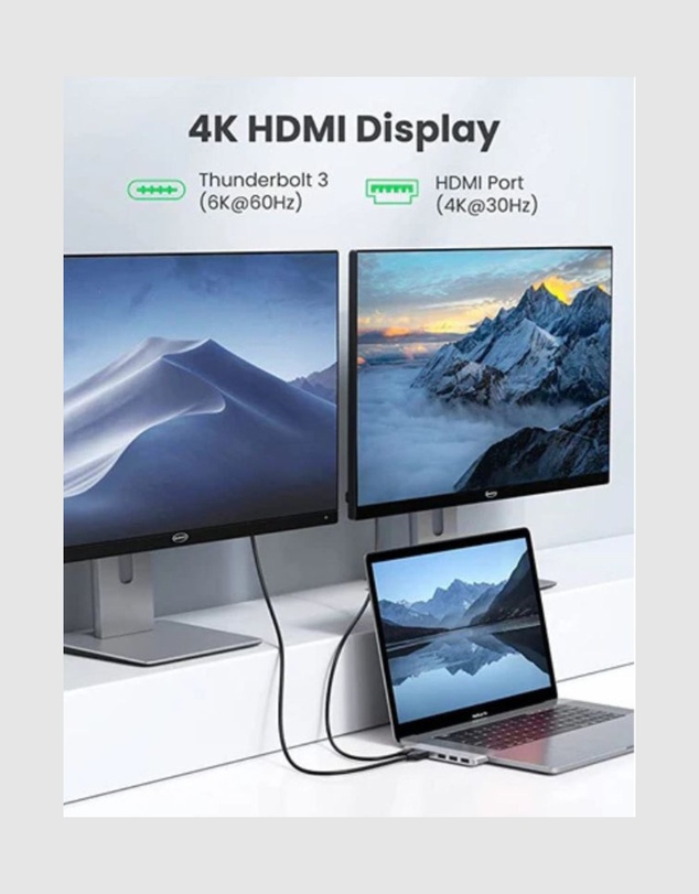 Ugreen - UGREEN 5-in-2 USB C Hub for MacBook Pro Air