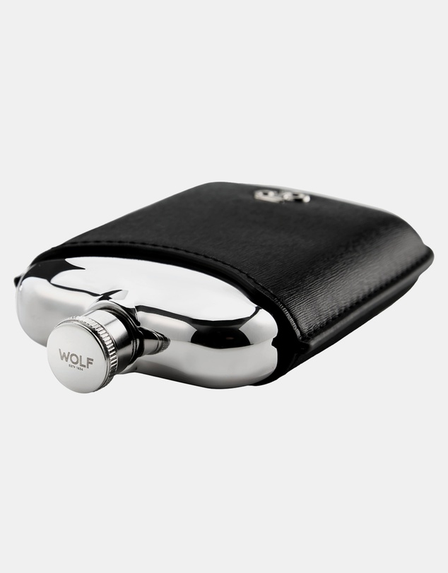 Wolf - Wolf Philipp Hip Flask With Cover Black