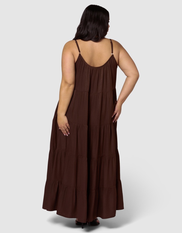 Sunday In The City - Rough Edit Satin Maxi Dress