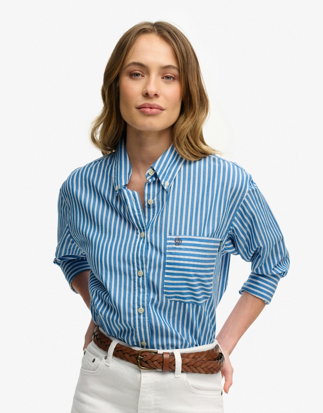 Superdry - Poplin Relaxed Long Sleeve Shirt