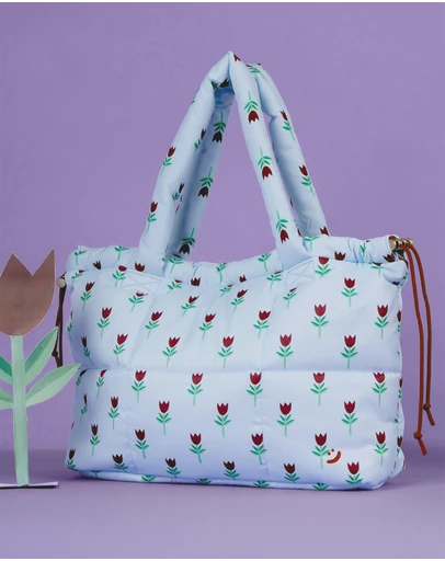 The Somewhere Co - Buy Myself Flowers Marshmallow Midi Tote