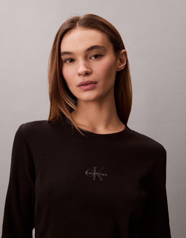Calvin Klein Jeans - Monogram Logo Long Sleeve Baby Tee