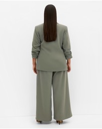 City Chic - Plus size Abbie Blazer - dark sage