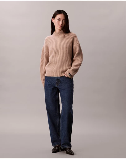 Calvin Klein - Ribbed Chunky Relaxed Turtleneck Jumper