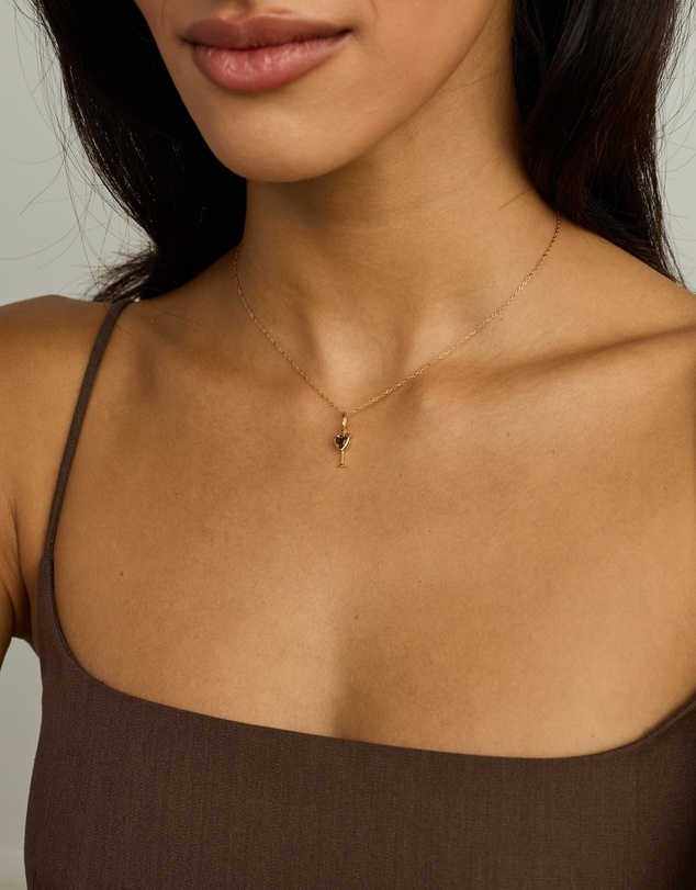 Michael Hill - Smokey Quartz Espresso Martini Cocktail Pendant in 18 Karat Gold Vermeil