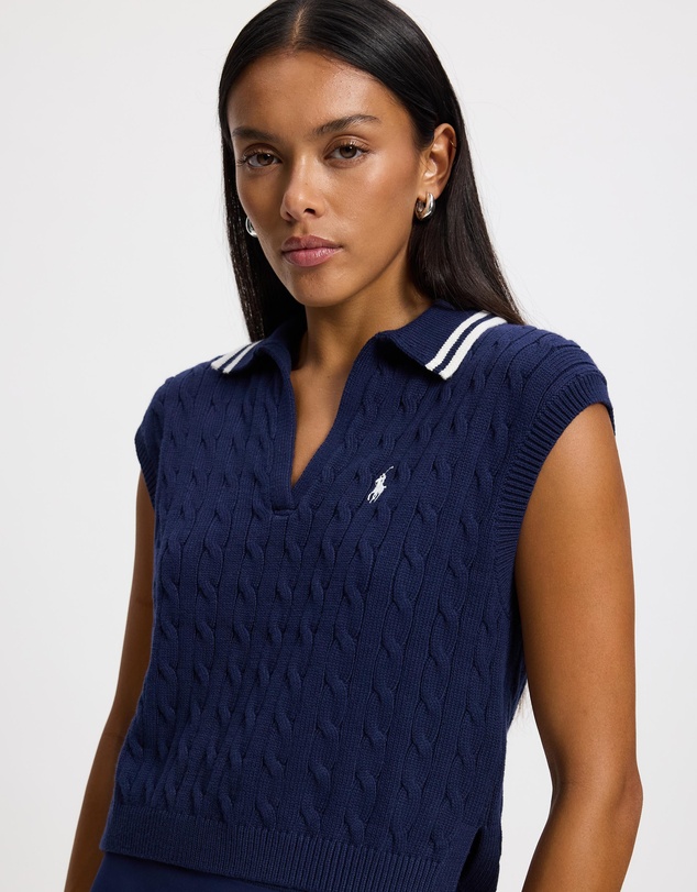 Polo Ralph Lauren - Cable-Knit Sleeveless Polo Shirt