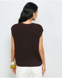 AERE - Mara Cable Knit Vest