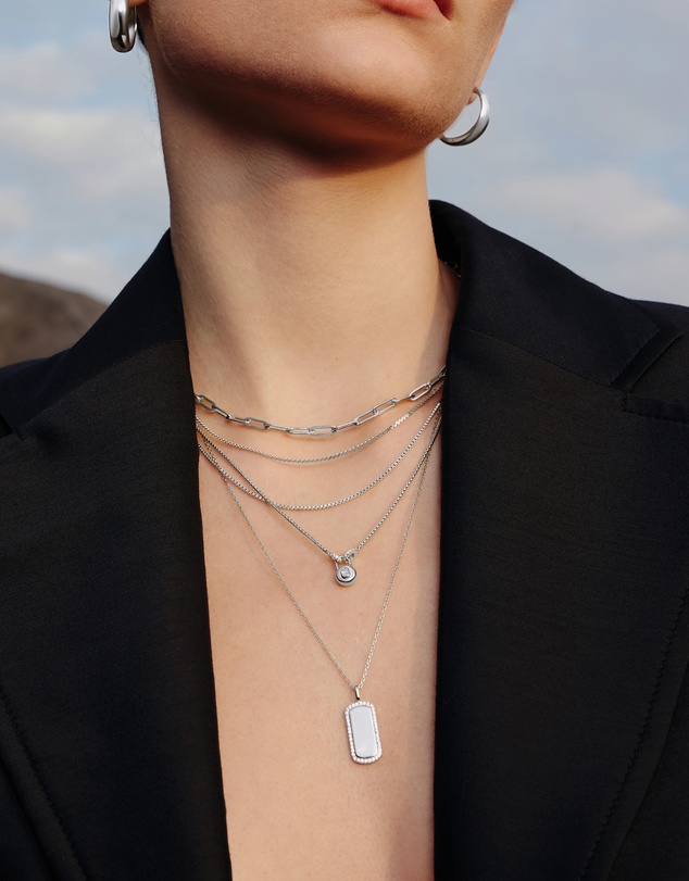 Ania Haie - Ania Haie Silver Sparkling Tag Necklace