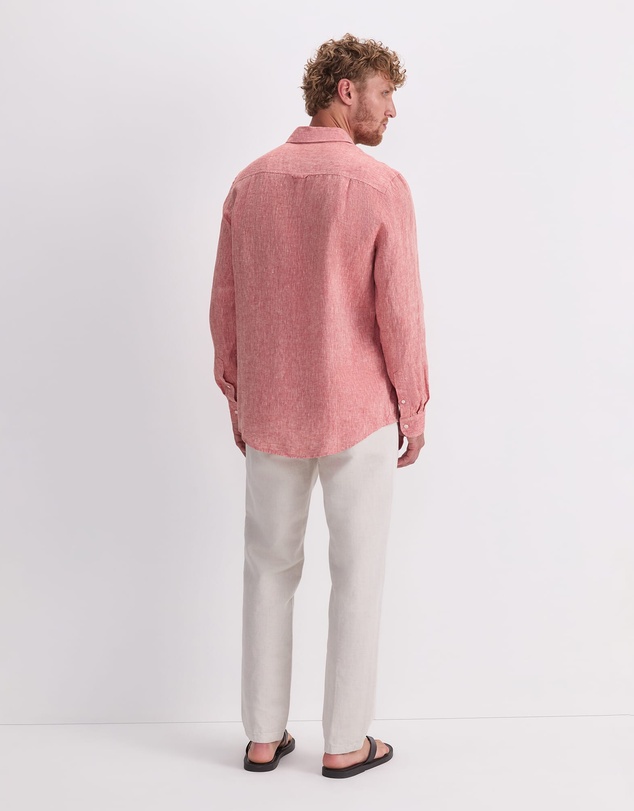 Sportscraft - Long Sleeve Linen Yarn Dyed Shirt