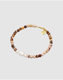 Haze & Glory - ICONIC EXCLUSIVE - Bracelet Melange Pearl 925 Sterling Silver Gold-Plated