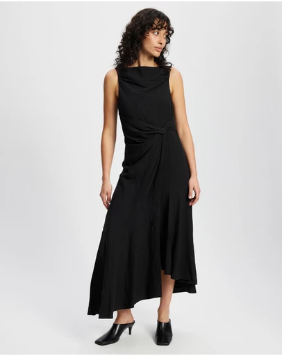& Other Stories - Asymmetric Wrap-Knot Midi Dress