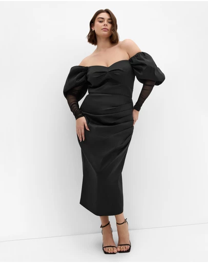 City Chic - Valentine Off Shoulder Dress